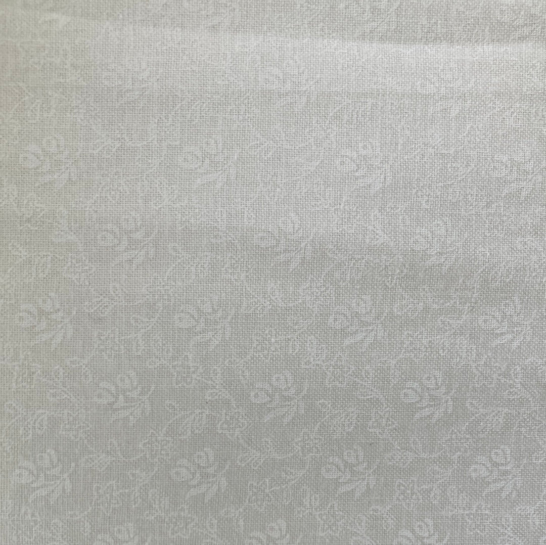 Basics White Floral Tone on Tone