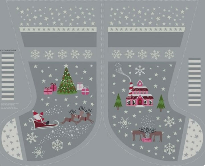 Jumbo Glow in the Dark Stocking Panel by Lewis and Irene