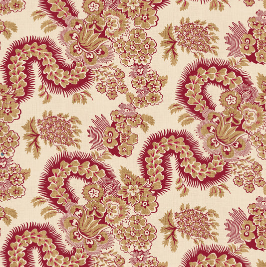 Caramel Red Diagonal Serpentine From  Henry Glass By Michelle Yeo