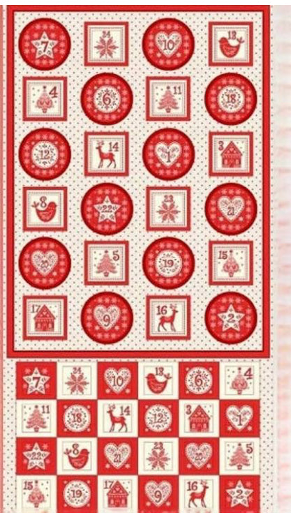 Scandi Advent Calendar Panel by Makower UK