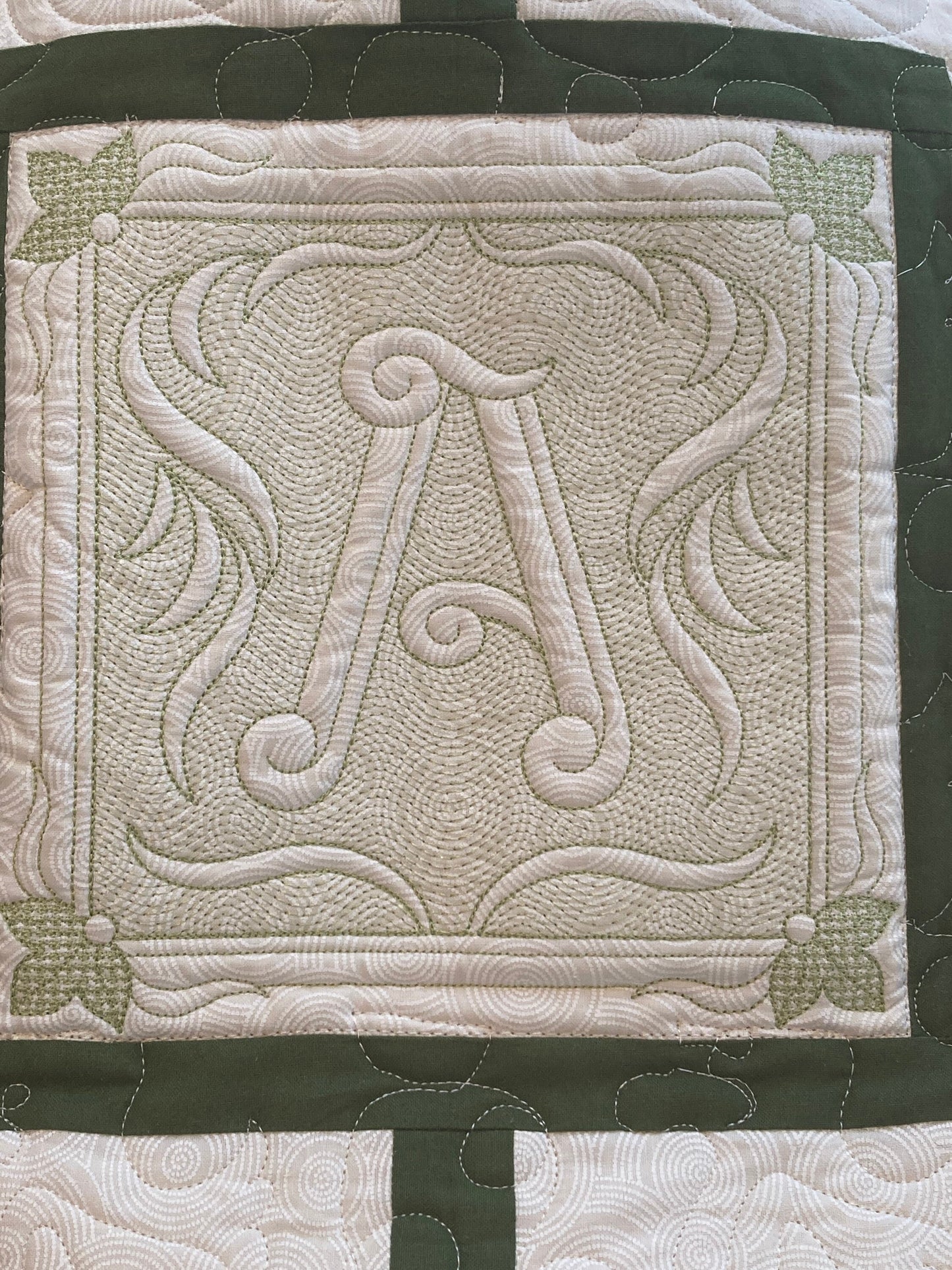 ABC Baby Quilt, Embroidered