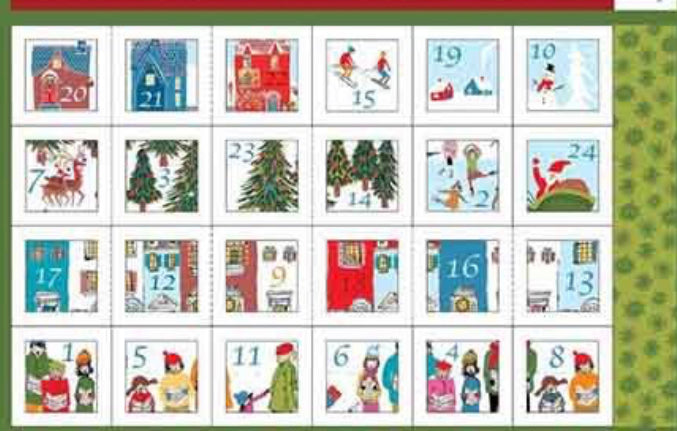 Wonderland Advent Calendar Panel by Makower UK