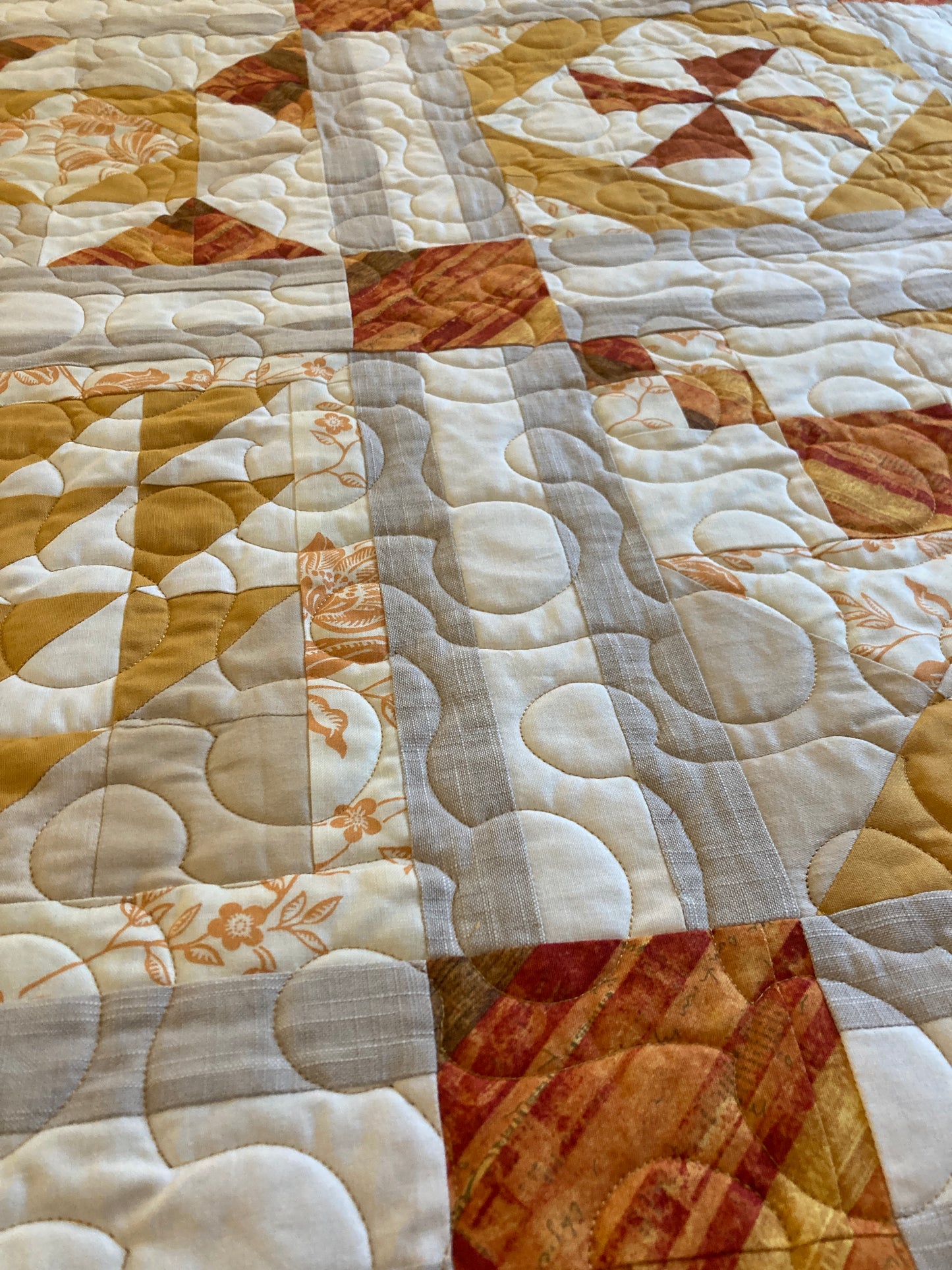 Twin quilt, fall colours