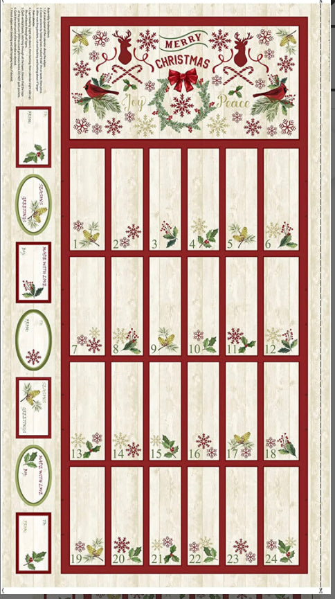 Natural Advent Calendar Panel by Timeless Treasures