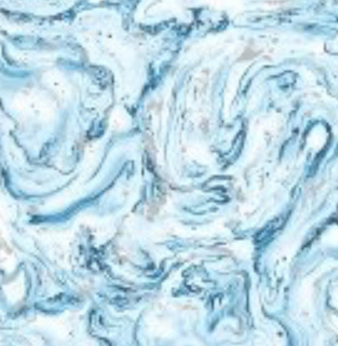 A Winter’s Sky by Hoffman - Blue/Silver Swirls