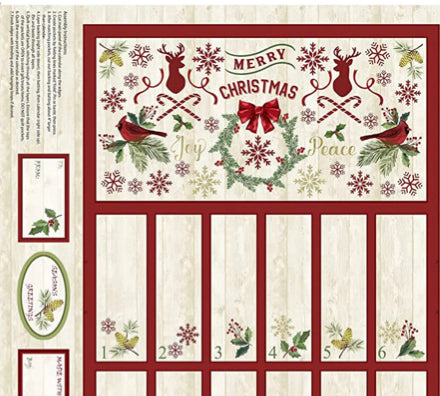 Natural Advent Calendar Panel by Timeless Treasures
