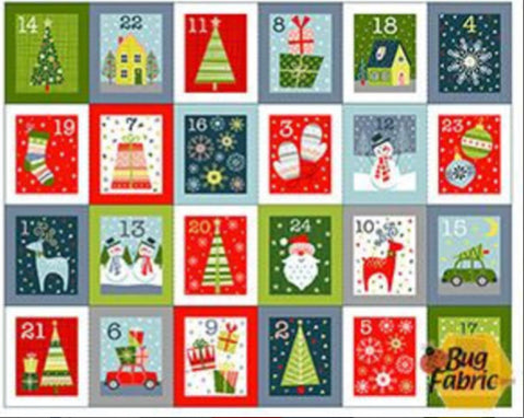Joy Advent Calendar Panel by Makower UK