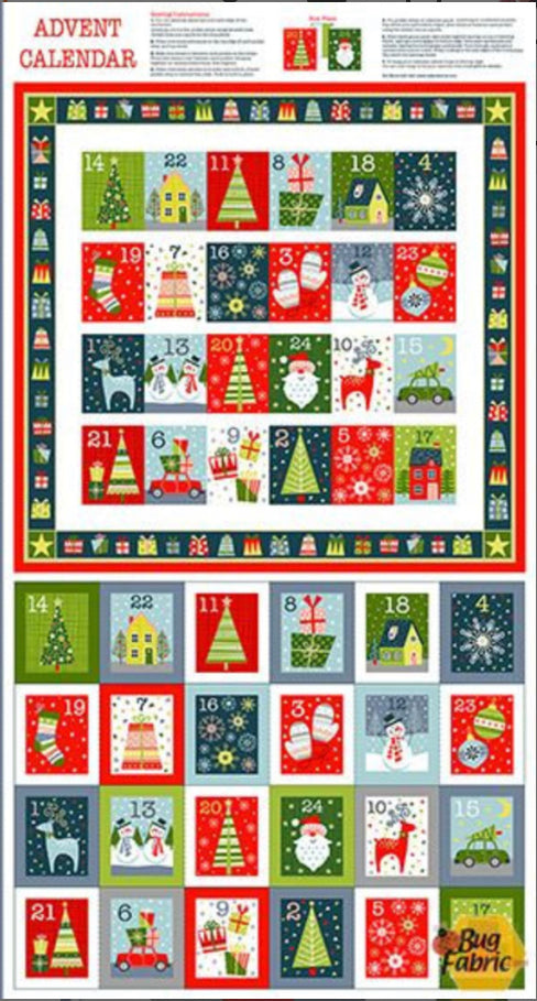 Joy Advent Calendar Panel by Makower UK