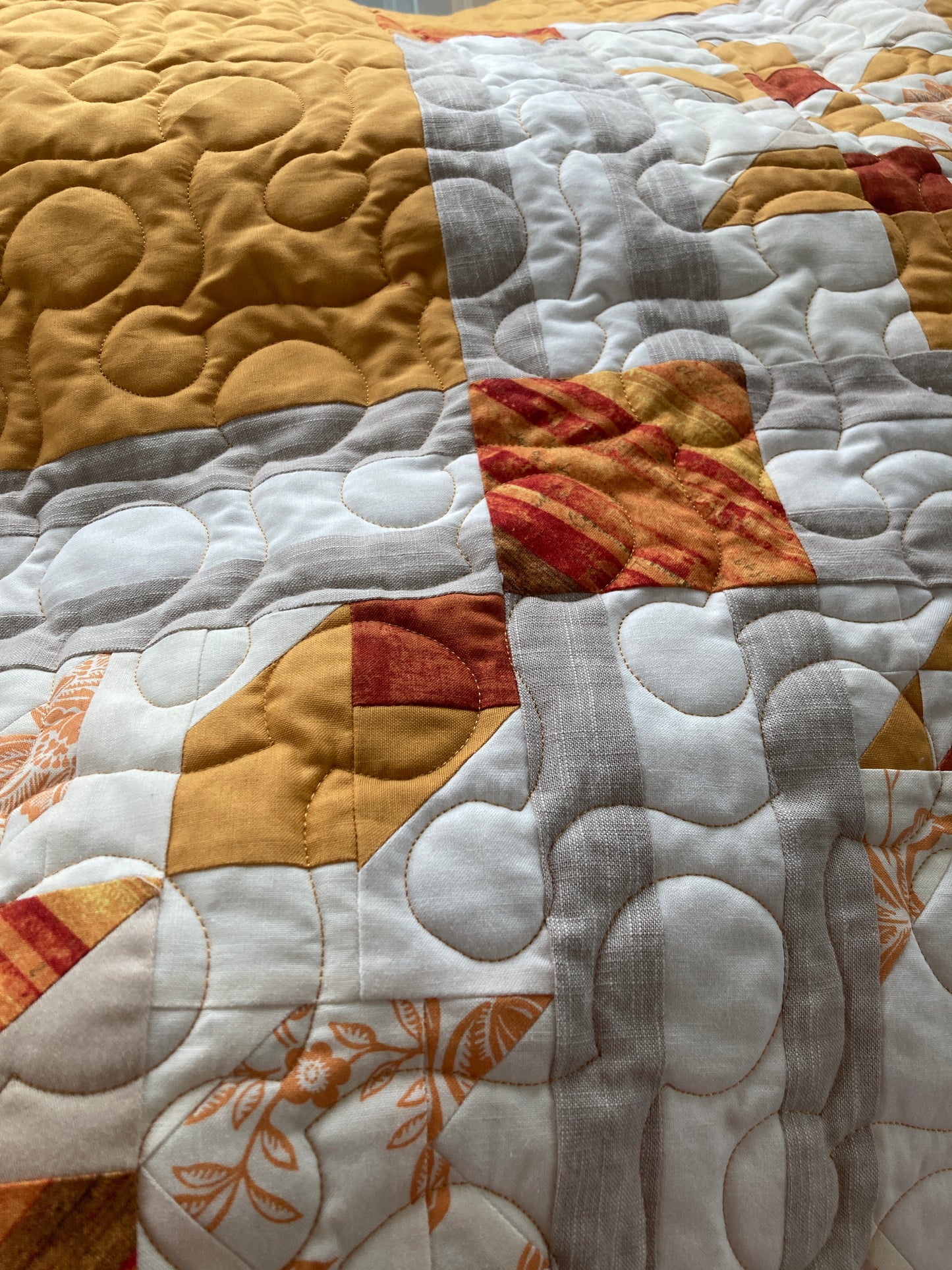 Twin quilt, fall colours