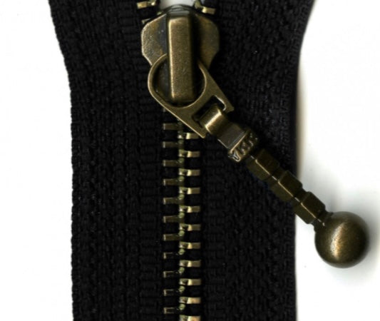 7” Antique Brass Zipper