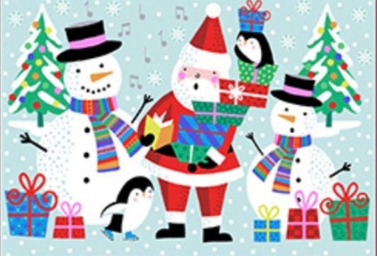Jolly Santa Advent Calendar Panel by Makower UK