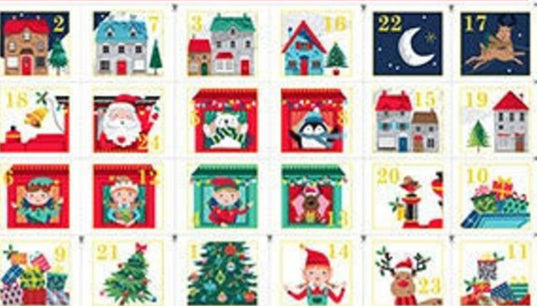 Santa Express Advent Calendar Panel by Makower UK