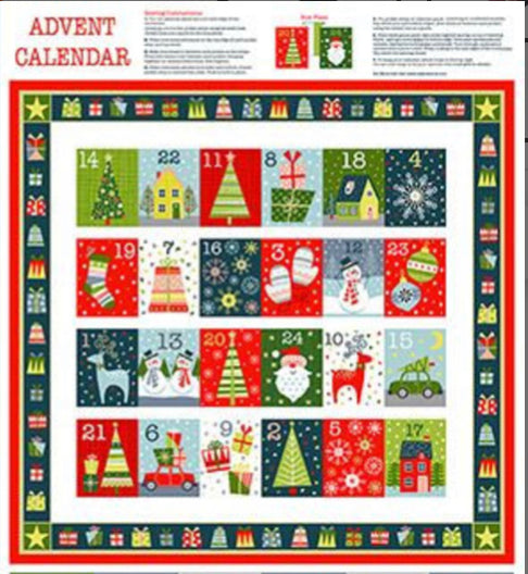 Joy Advent Calendar Panel by Makower UK