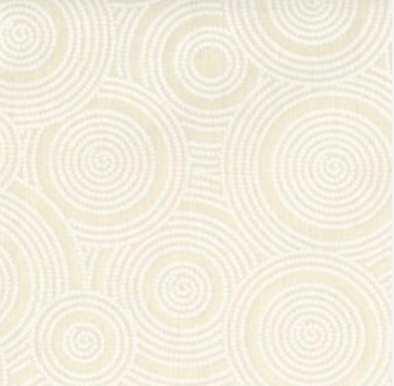 Dotted Circles White on Natural