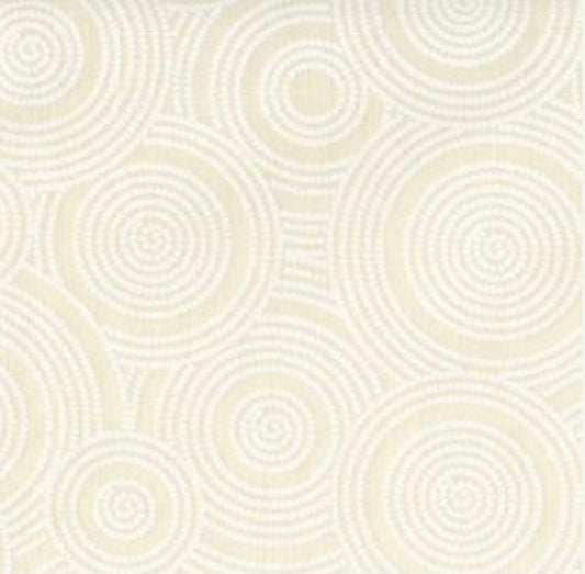 Dotted Circles White on Natural