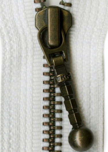 7” Antique Brass Zipper