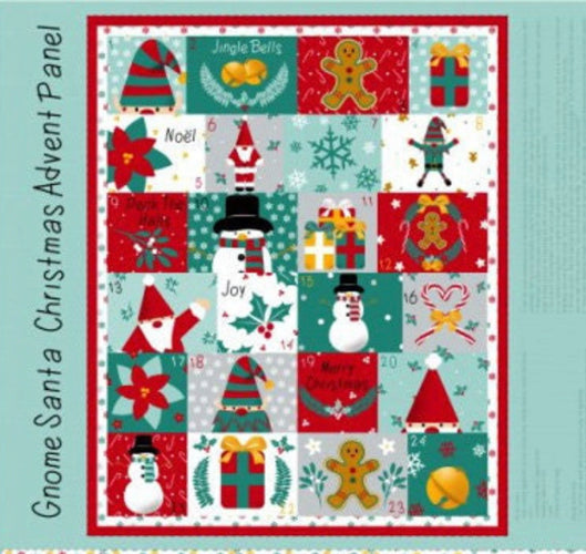 Gnome Santa Advent Calendar Panel by Victoria Louise Design